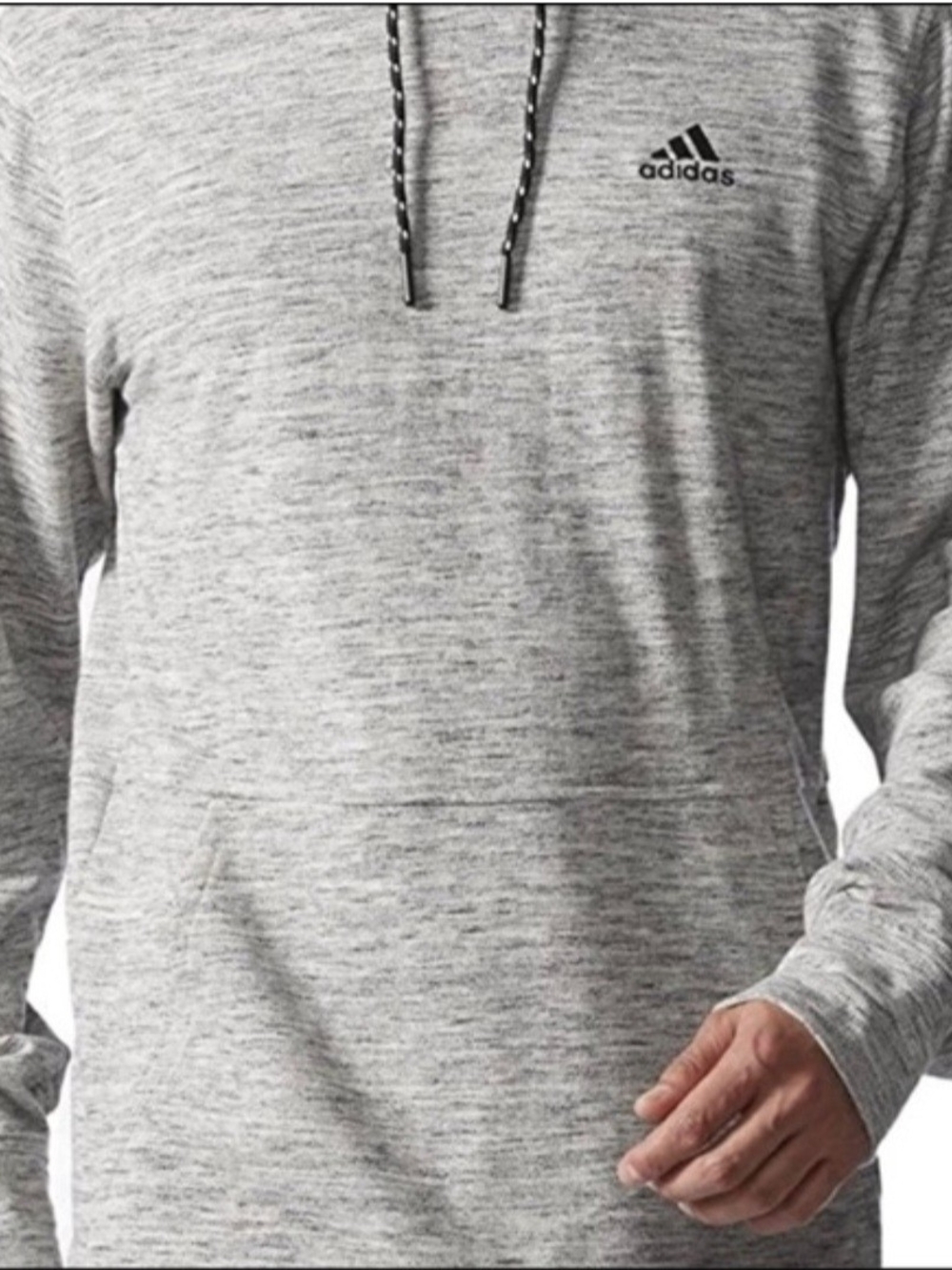 adidas Light Gray Heather Pullover Hoodie